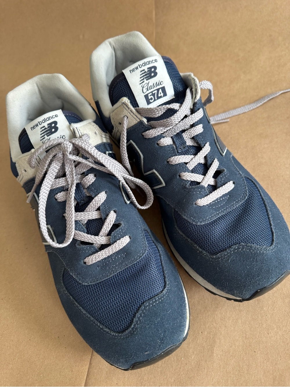 New Balance Navy & Light Gray Classic 574 Sneakers
